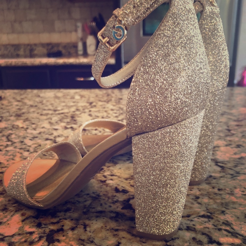 Guess Gold Glitter Heels
